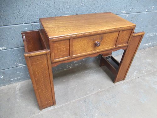 Oak   Art   Deco  Period Stick Stand  Side Table