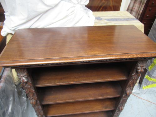 VICTORIAN OAK OPEN BOOKCASE - ADDITIONAL PHOTO 3