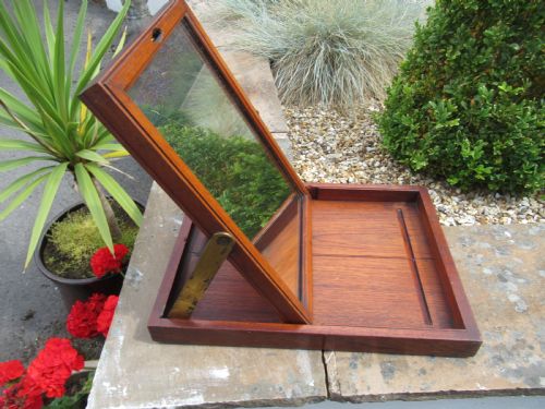 19th Century  Teak  Military Campaign / Travel Mirror