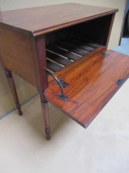 UNUSUAL VICTORIAN DROP FLAP STORAGE TABLE