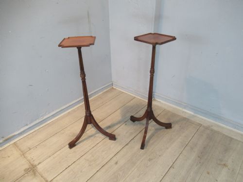 Pair of   Edwardian  Mahogany   Flower  or Figure Display  Stands