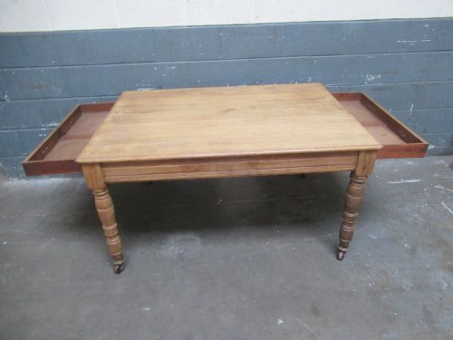 Victorian Light Oak Dining or Work  Table