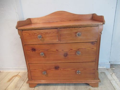 Victorian Pitch   Pine Chest of Drawers