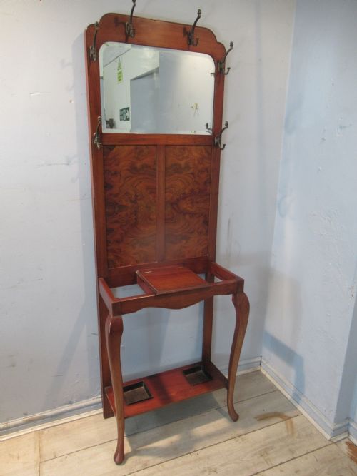 SMALL SIZE WALNUT HALL HAT COAT STAND