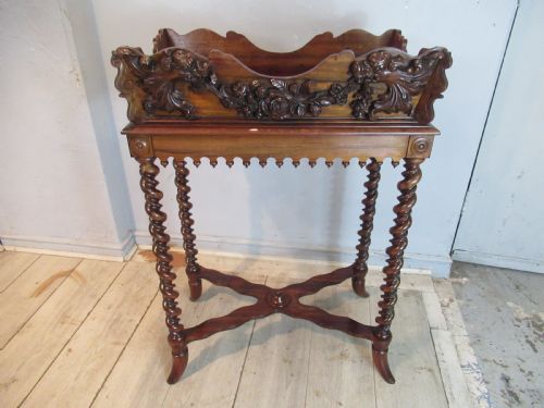 19TH CENTURY HARD WOOD PLANT HOLDER PLANT TROUGH