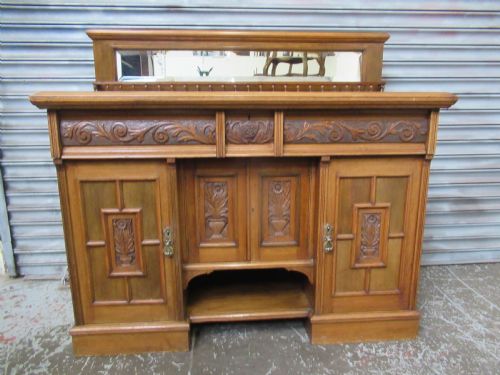Late Victorian   Light Oak Sideboard