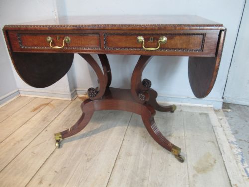 EARLY 19TH CENTURY MAHOGANY SOFA TABLE - ADDITIONAL PHOTO 2