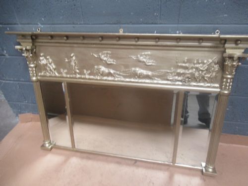 19TH CENTURY GILT WALL OVER MANTLE MIRROR - ADDITIONAL PHOTO 2