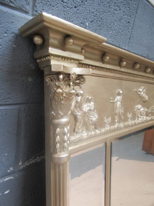 19TH CENTURY GILT WALL OVER MANTLE MIRROR - ADDITIONAL PHOTO 3