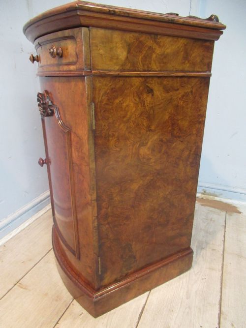 GOOD VICTORIAN BURR WALNUT CABINET - ADDITIONAL PHOTO 4