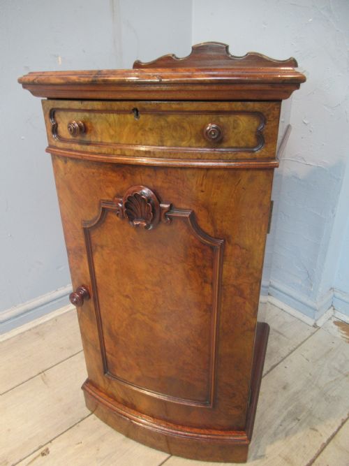 GOOD VICTORIAN BURR WALNUT CABINET - ADDITIONAL PHOTO 6