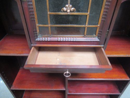 LATE VICTORIAN MAHOGANY BOOKCASE BY LAMBS OF MANCHESTER - ADDITIONAL PHOTO 7