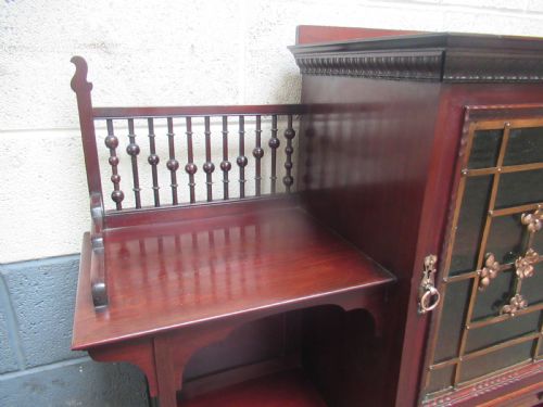 LATE VICTORIAN MAHOGANY BOOKCASE BY LAMBS OF MANCHESTER - ADDITIONAL PHOTO 11
