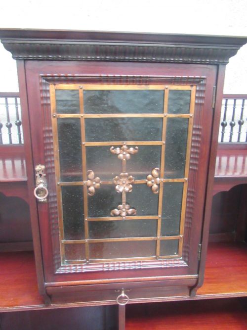 LATE VICTORIAN MAHOGANY BOOKCASE BY LAMBS OF MANCHESTER - ADDITIONAL PHOTO 3