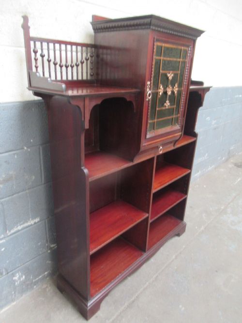 LATE VICTORIAN MAHOGANY BOOKCASE BY LAMBS OF MANCHESTER - ADDITIONAL PHOTO 10