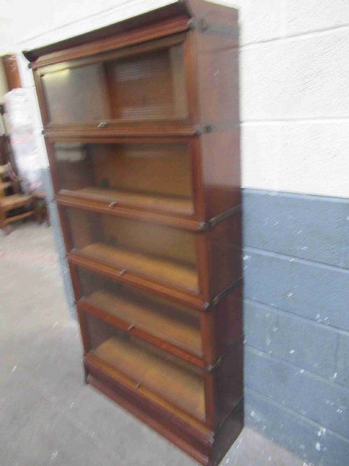A MAHOGANY FIVE TIER BOOKCASE BY AMYL 1910 - ADDITIONAL PHOTO 1