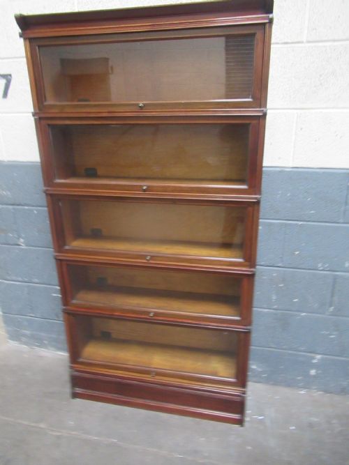 A MAHOGANY FIVE TIER BOOKCASE BY AMYL 1910 - ADDITIONAL PHOTO 10
