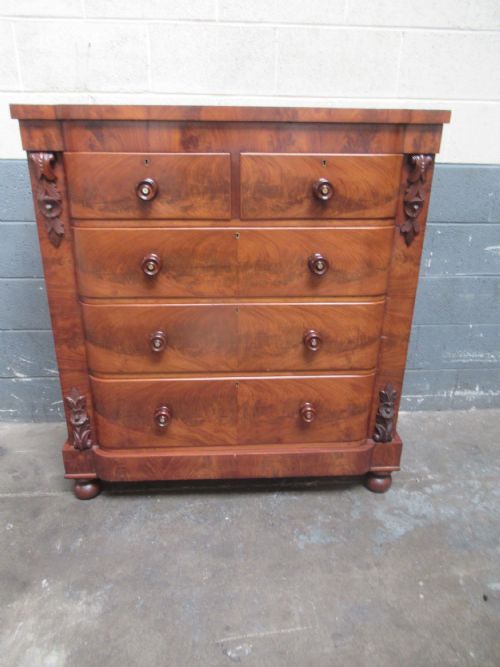 Victorian  1880s  Mahogany  Chest of Drawers