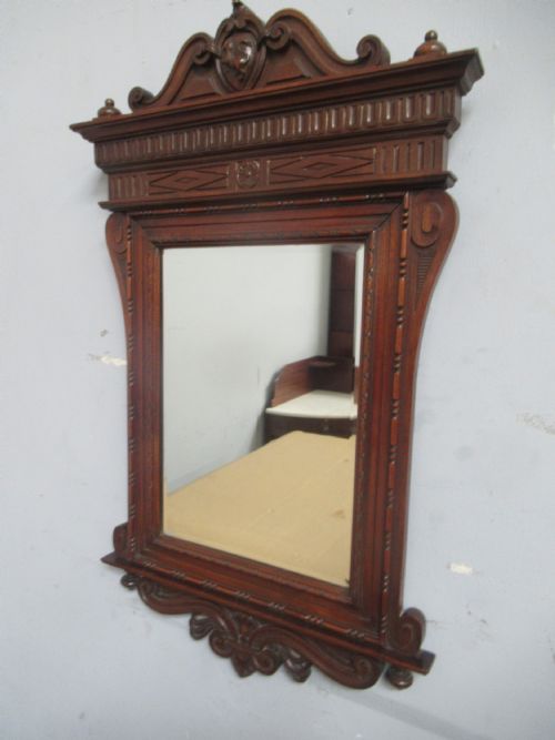 Late Victorian Mahogany   Wall Mirror