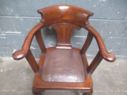 1920S MAHOGANY DESK ARM CHAIR - ADDITIONAL PHOTO 8