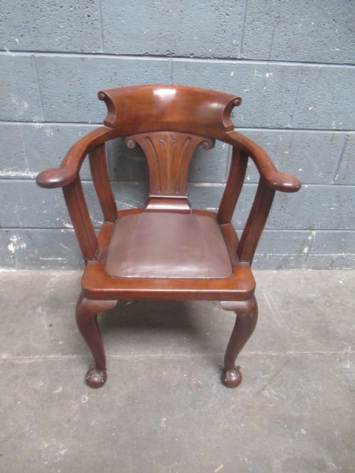 1920S MAHOGANY DESK ARM CHAIR - ADDITIONAL PHOTO 2