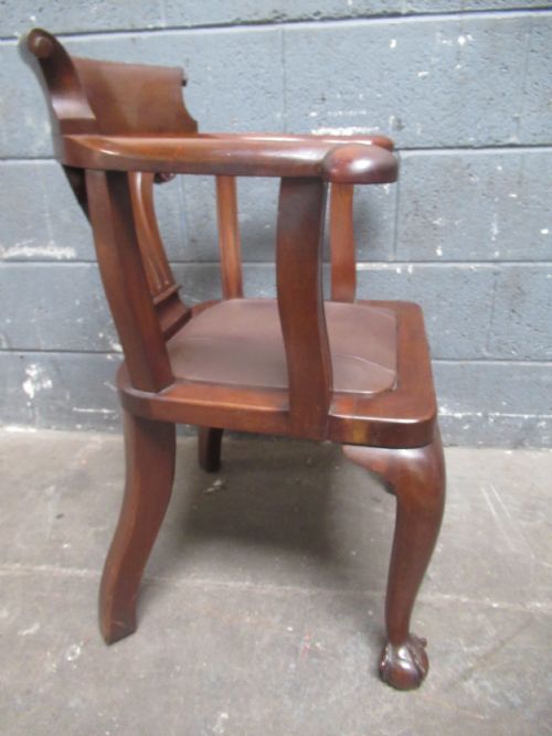 1920S MAHOGANY DESK ARM CHAIR - ADDITIONAL PHOTO 5