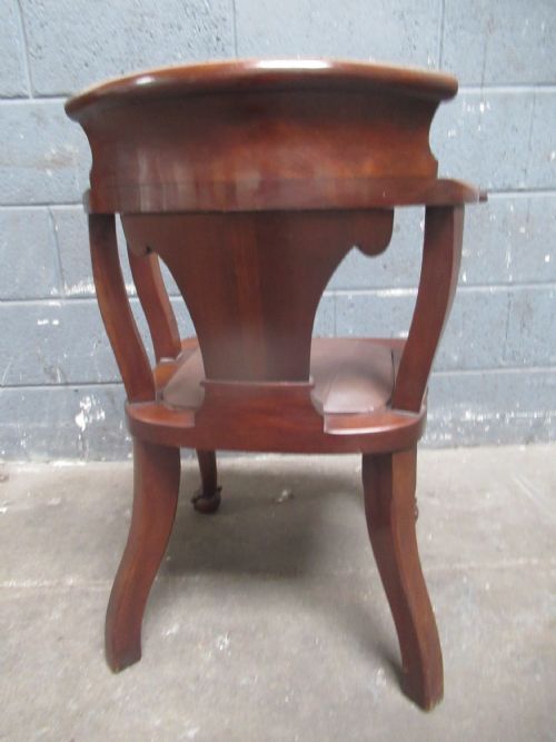 1920S MAHOGANY DESK ARM CHAIR - ADDITIONAL PHOTO 6