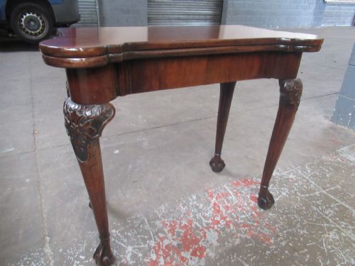 GEORGIAN MAHOGANY CARD SIDE TABLE - ADDITIONAL PHOTO 1