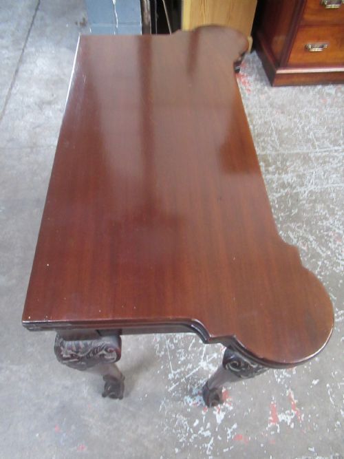 GEORGIAN MAHOGANY CARD SIDE TABLE - ADDITIONAL PHOTO 3