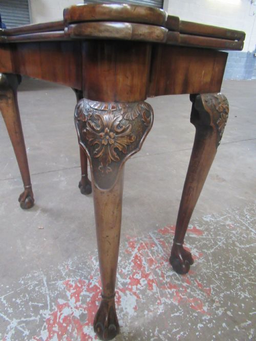 GEORGIAN MAHOGANY CARD SIDE TABLE - ADDITIONAL PHOTO 5