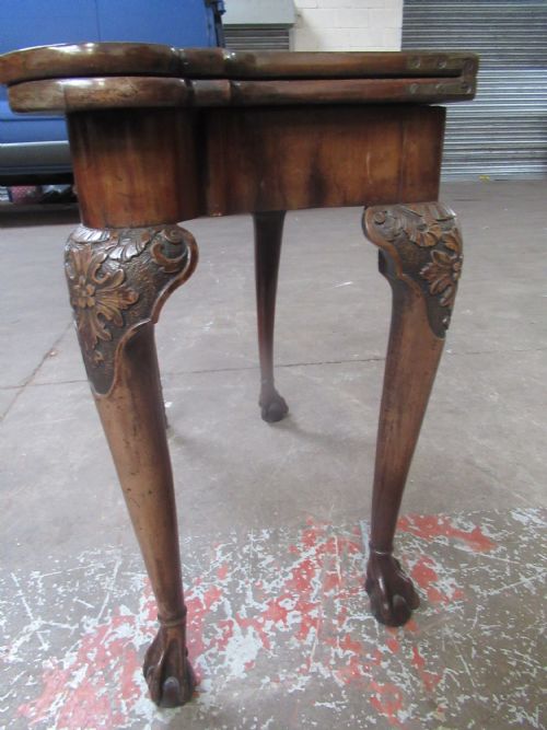 GEORGIAN MAHOGANY CARD SIDE TABLE - ADDITIONAL PHOTO 6