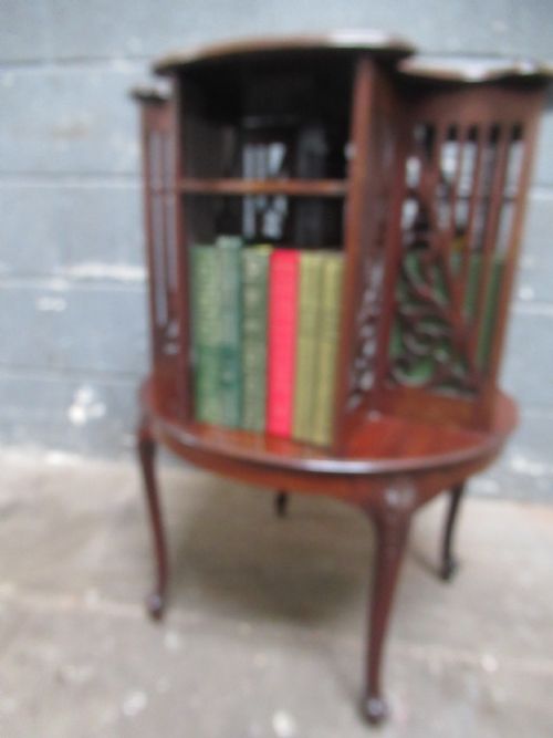 LATE VICTORIAN MAHOGANY REVOLVING BOOKCASE - ADDITIONAL PHOTO 1