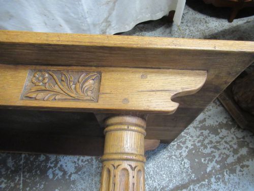 LARGE OAK REFECTORY DINING TABLE - ADDITIONAL PHOTO 5