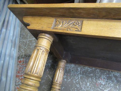 LARGE OAK REFECTORY DINING TABLE - ADDITIONAL PHOTO 7