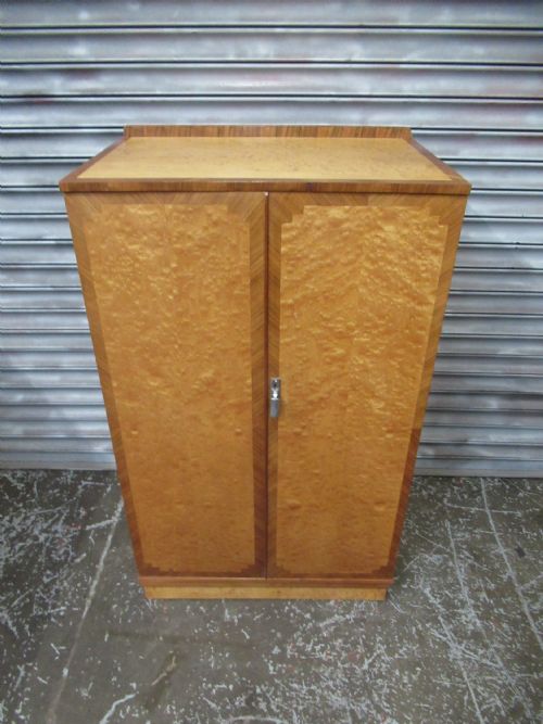 Art Deco Period   Walnut and Birds Eye Maple   Tallboy