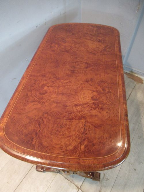 VICTORIAN 1880S BURR OAK SIDE TABLE - ADDITIONAL PHOTO 3