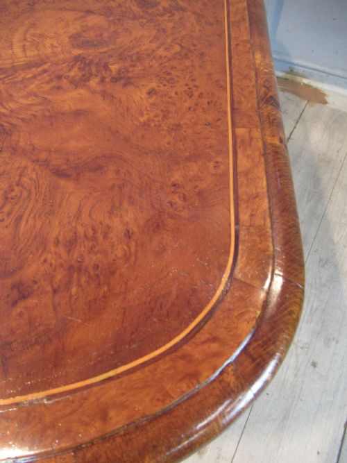 VICTORIAN 1880S BURR OAK SIDE TABLE - ADDITIONAL PHOTO 4