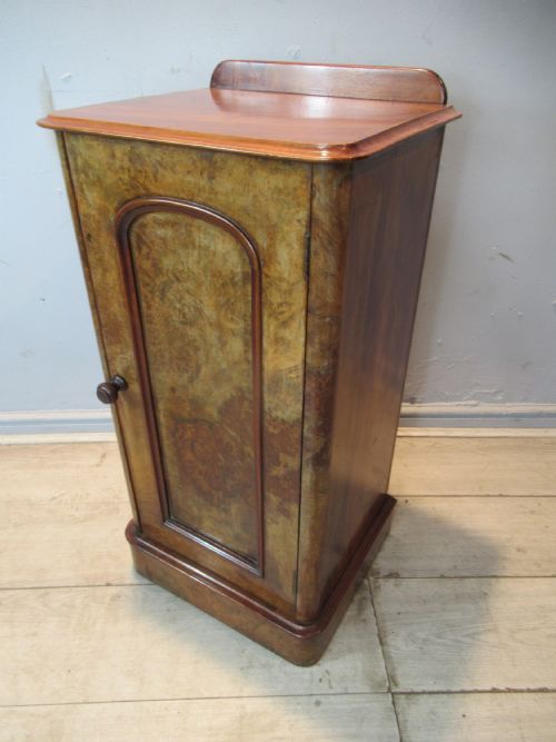 VICTORIAN BURR WALNUT BED SIDE CABINET - ADDITIONAL PHOTO 8