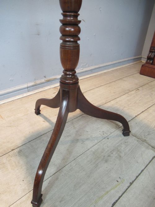 19TH CENTURY MAHOGANY TRIPOD SIDE TABLE - ADDITIONAL PHOTO 5