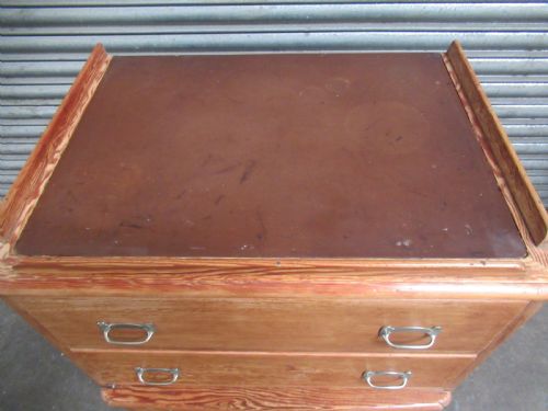 UNUSUAL SHIPS PITCH PINE CHEST OF DRAWERS SS ORONTES - ADDITIONAL PHOTO 3