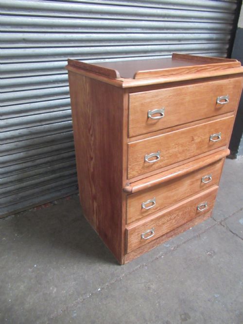 UNUSUAL SHIPS PITCH PINE CHEST OF DRAWERS SS ORONTES - ADDITIONAL PHOTO 1