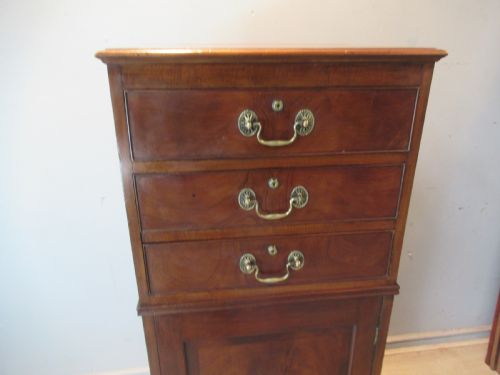 LATE VICTORIAN MAHOGANY SLIM SIZE CABINET - ADDITIONAL PHOTO 4