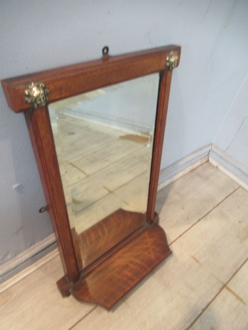 LATE VICTORIAN OAK FRAMED WALL MIRROR - ADDITIONAL PHOTO 6