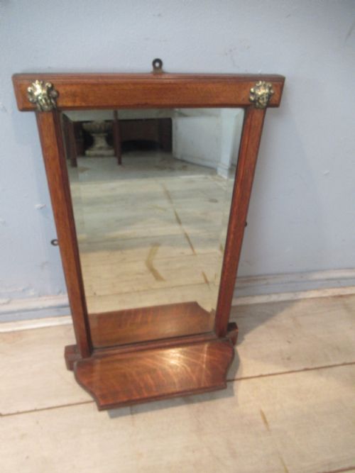 LATE VICTORIAN OAK FRAMED WALL MIRROR - ADDITIONAL PHOTO 7