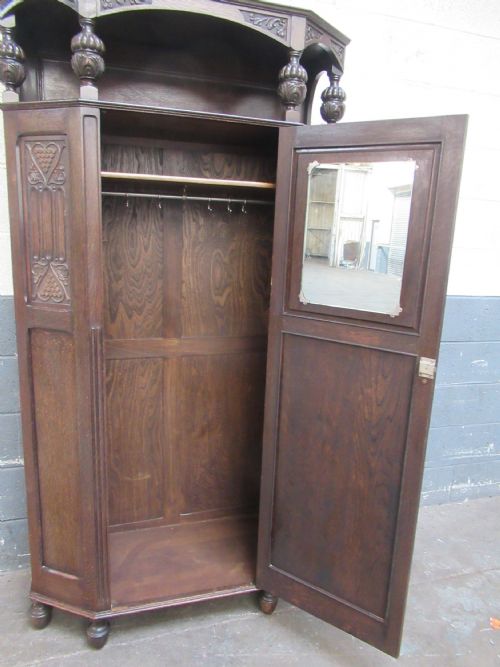 LARGE OAK HALL WARDROBE - ADDITIONAL PHOTO 6