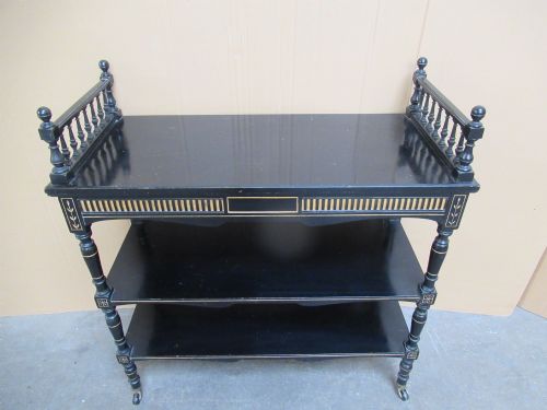 VICTORIAN PERIOD EBONISED SIDE TABLE 1880 - ADDITIONAL PHOTO 2