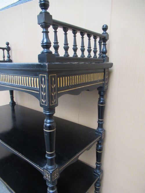 VICTORIAN PERIOD EBONISED SIDE TABLE 1880 - ADDITIONAL PHOTO 6