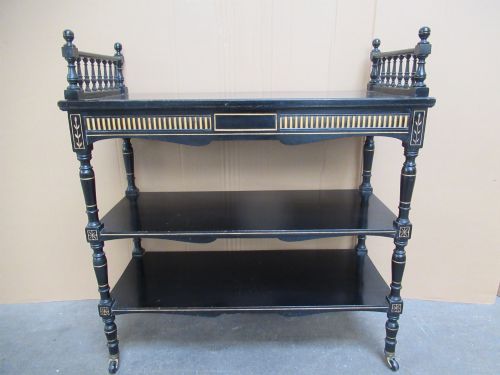 VICTORIAN PERIOD EBONISED SIDE TABLE 1880 - ADDITIONAL PHOTO 10