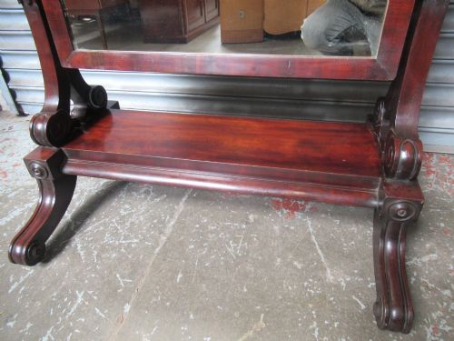 19TH CENTURY MAHOGANY CHEVAL SWING MIRROR - ADDITIONAL PHOTO 3