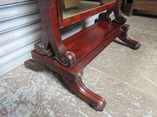 19TH CENTURY MAHOGANY CHEVAL SWING MIRROR - ADDITIONAL PHOTO 6